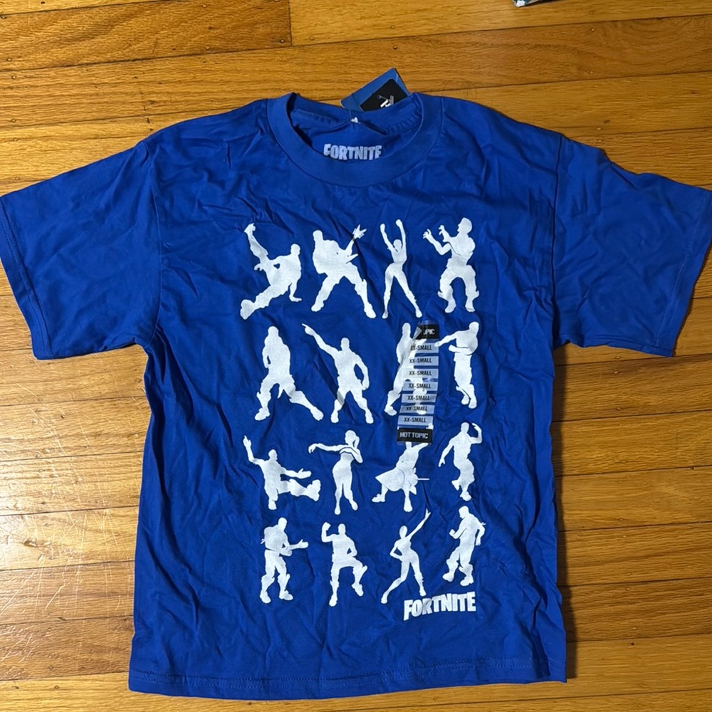 Blue and White Short Sleeve Tees with Dynamic Designs